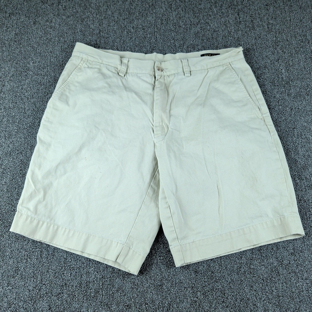 Polo Ralph Lauren Chino Shorts 33 Mens Khaki Tan Classic Fit 9" Cotton Twill — photo 2